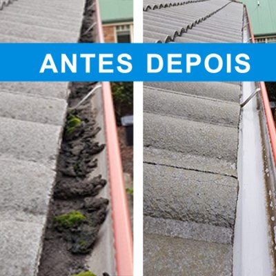 Desentupidora de calhas - limpeza completa